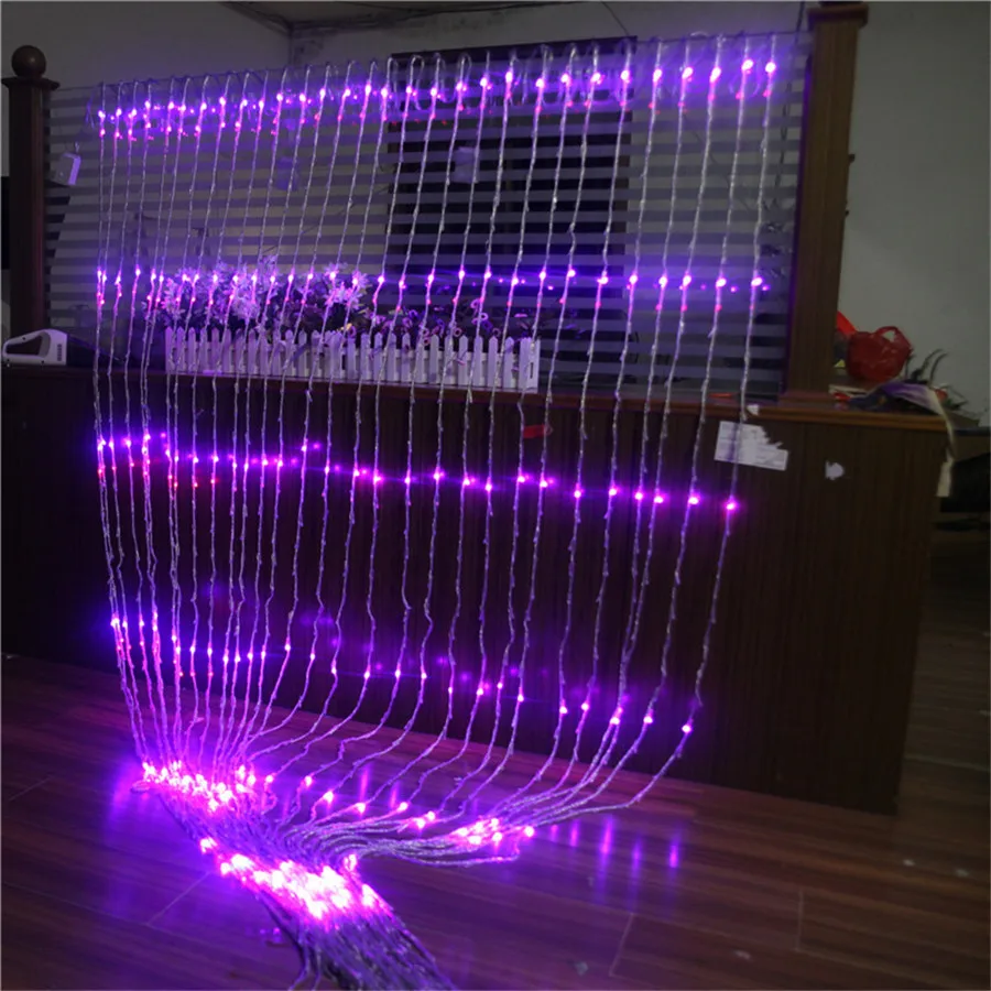 6*3M 3*6M LED Waterfall String Light Outdoor Curtain Icicle Light Meteor Shower Rain Light Christmas Wedding Garland Light