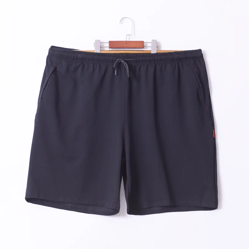 Men's big shorts plus size 14XL 15XL summer cotton large stretch sports casual loose large size 58 60 62 200KG black shorts