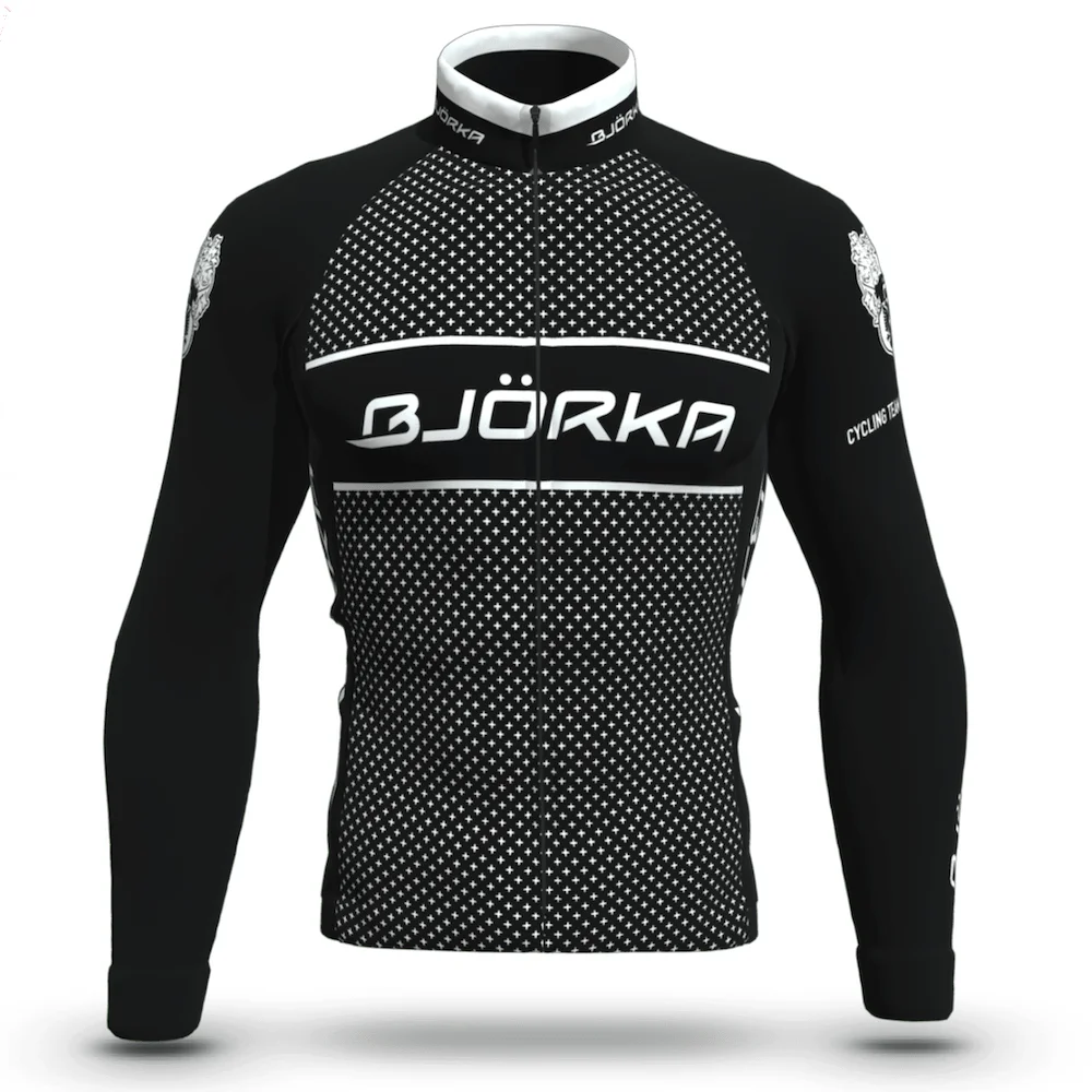 BJORKA 남성용 긴 소매 사이클링 저지, Maillot Thermique Ciclismo Homme 사이클리스트, 따뜻한 양털 의류, 자전거 상의, 겨울