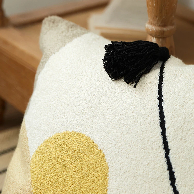 Capa de Almofada Tufted para Decoração Home, Pillow Cover, Color Block, Sofá, Cama, Cadeira, Sala de estar, Cama, Decoração Home, 45x45cm, 30x50cm