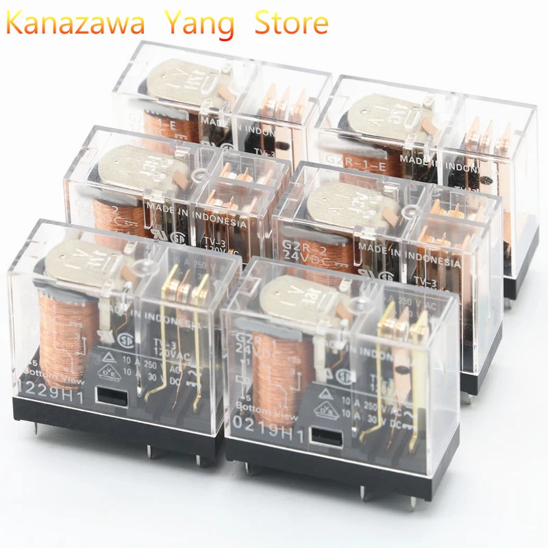 5 - 20Pcs/Lot Brand New Relay G2R-2-12VDC G2R-2-24VDC two open and two closed 5A 8-pin power relay I relay In Stock Best Quality