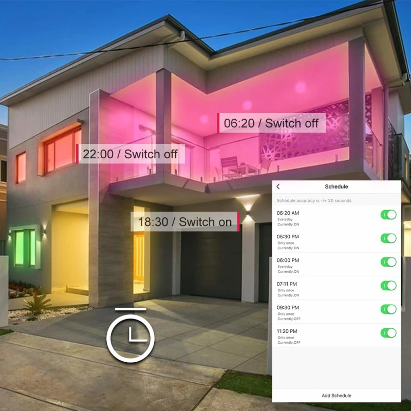 Aubess Tuya GU10 WiFi สมาร์ทหลอดไฟ LED RGBCW 5W Dimmable โคมไฟ Smart Life App รีโมทคอนโทรลทำงานร่วมกับ alexa Google Home