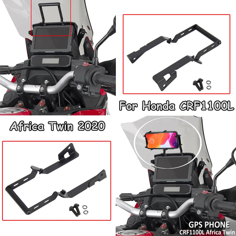 For HONDA CRF1100L Africa Twin CRF 1100 L 2021 Motorcycle Front Phone Stand Holder Smartphone Phone GPS Navigaton Plate Bracket