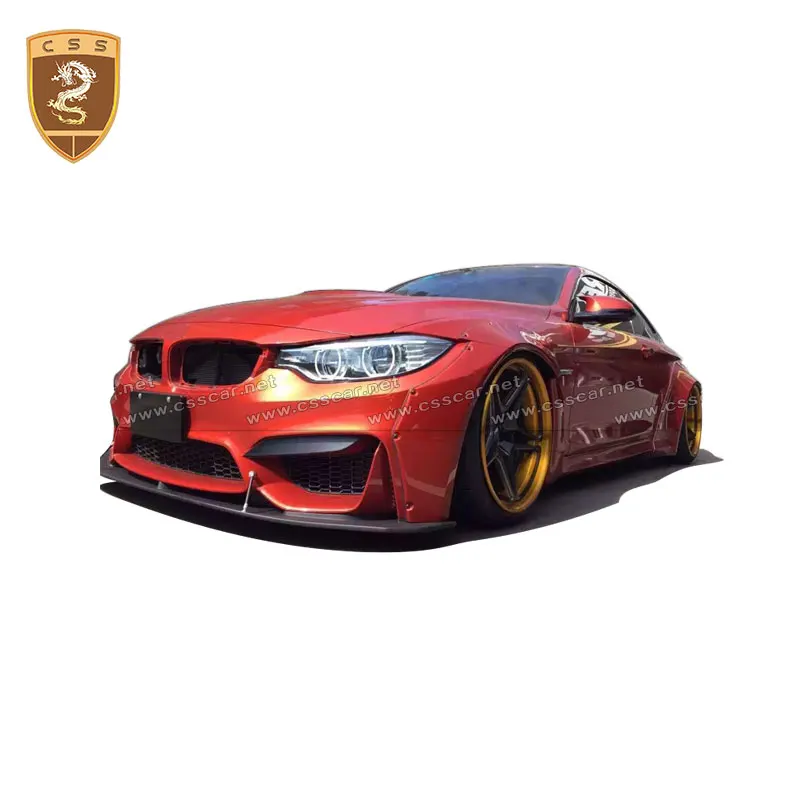 

For BMW M4 F82 Carbon fiber+FRP LB wide body Rear lip rear spoiler front Bumper Diffuser Bumpers Protector