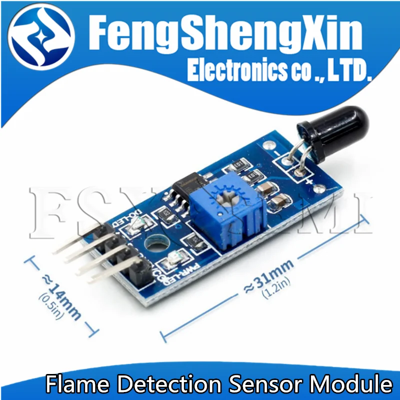 1pcs LM393 3/4 Pin IR Flame Detection Sensor Module Fire Detector Infrared Receiver Module for arduino Diy Kit