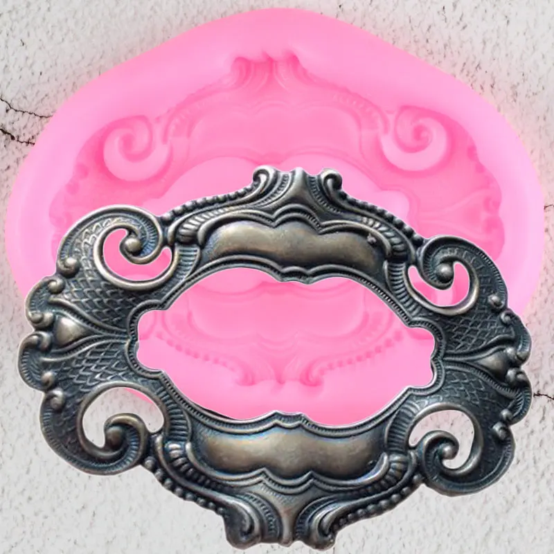 

Vintage Frame Border Silicone Molds DIY Scroll Relief Cupcake Fondant Cake Decorating Tools Candy Clay Chocolate Gumpaste Moulds