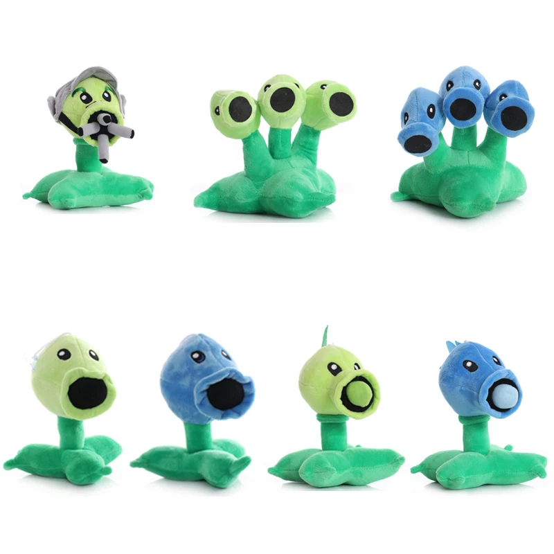 

7pcs/lot 17cm Plants vs Zombies PVZ Peashooter Snow Pea Gatling Peashooter Plush Toy Doll Soft Stuffed Toys for Kids Gifts