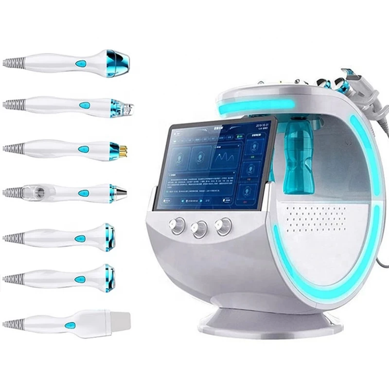 

Facials Beauty Machine Smart Ice Blue 7 in 1 Oxygen Hydro Dermabrasion Bubble Machine Deep cleaning Machine Face Hydra Machine