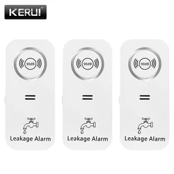 KERUI Water Leak Detector Alarm 90dB Voice Alert Independent Water Leakage Sensor House Safety Home Security Alarm System