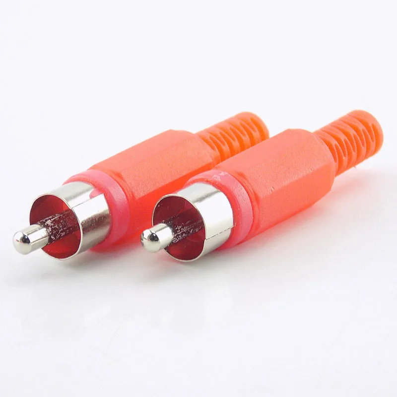 RCA Plastic Male Female Jack Connector Adapter Solder Audio Video AV Plug Handle Plugs Channel Dual Welding Tool DIY