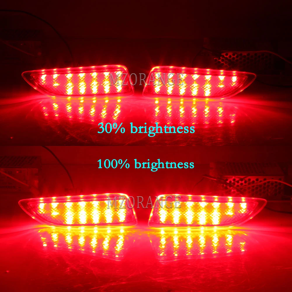 Paire de réflecteurs de pare-chocs arrière LED, pour Toyota Corolla 2011 2012 pour Lexus CT200h, lentille rouge, lampe d\'avertissement de