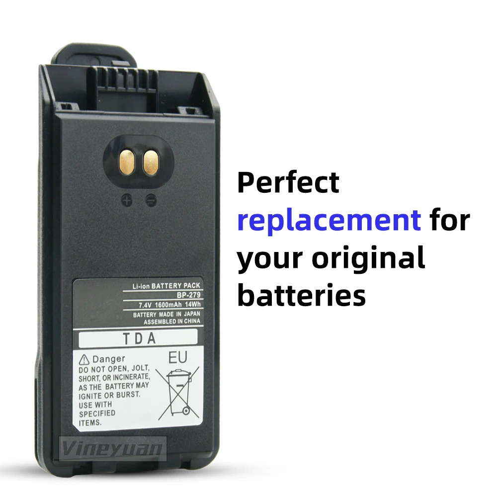 2 uds BP-279 batería de iones de litio de repuesto para Radios ICOM IC-F1000 IC-F1000D IC-F1000S IC-F2000 IC-F2000D IC-F2000S IC-A16 IC-A16S