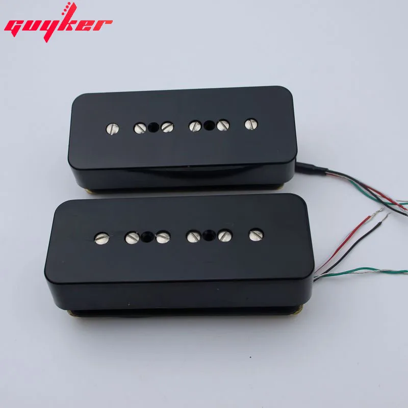 1 Set GUYKER P90 Double Layer Noise Reduction Guitar Pickup Black/Yellow