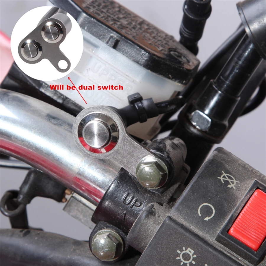 Motorcycle Handlebar Switch Mount Horn Engine Start Fog Light ON/OFF Manual-return Lock Self-return Reset Switch Button 3A