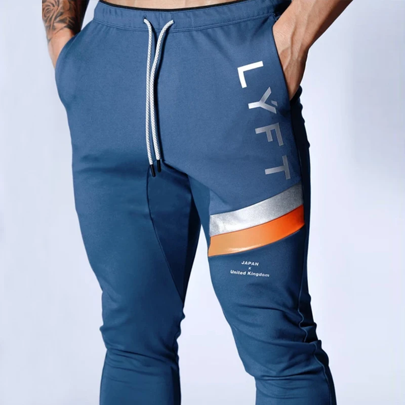 Japan & UK 2020 New SKY BLUE Zipper Pocket Sport Running uomo Joggers Bodybuilding pantaloni sportivi pantaloni sportivi allenamento da palestra