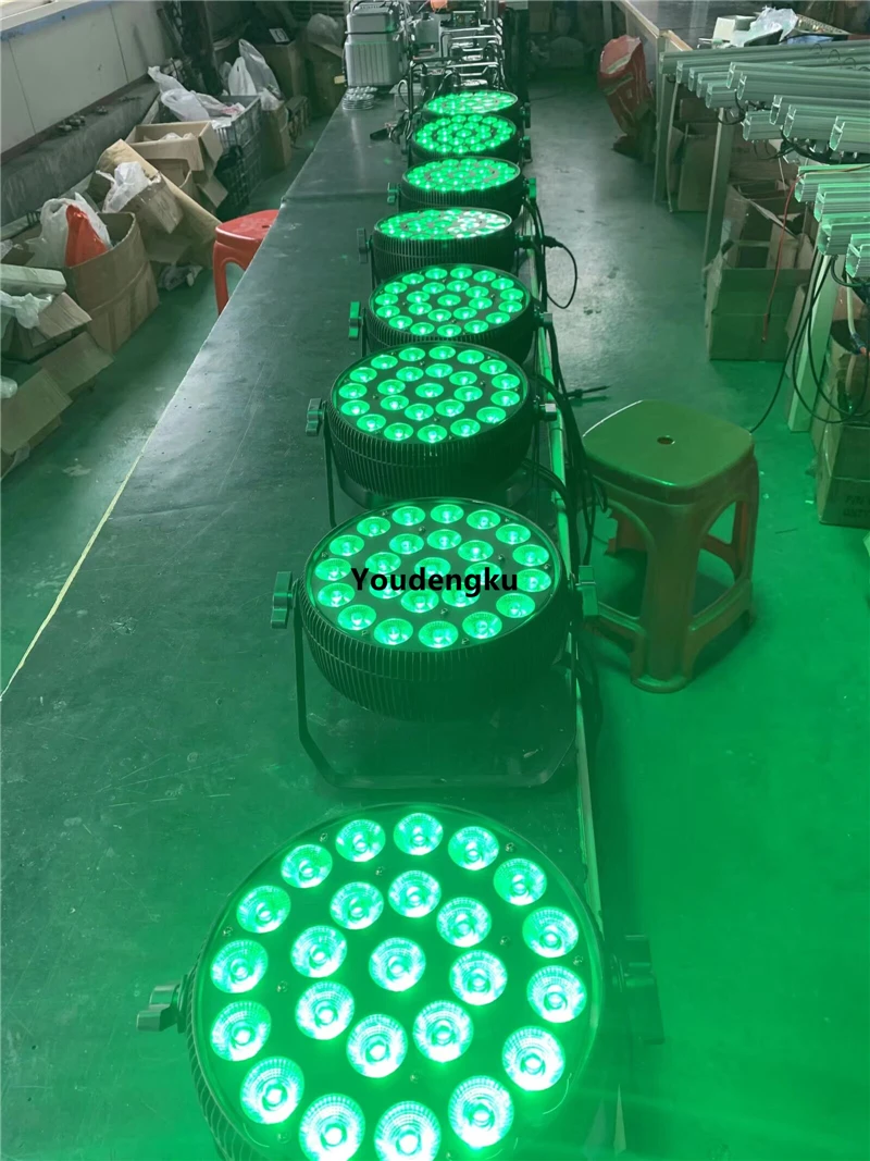 4pcs Slim Led Par Light 24 x 10w  4 in 1 rgbw Led Flat Par 10w Led Par Can light for wedding party disco event bar