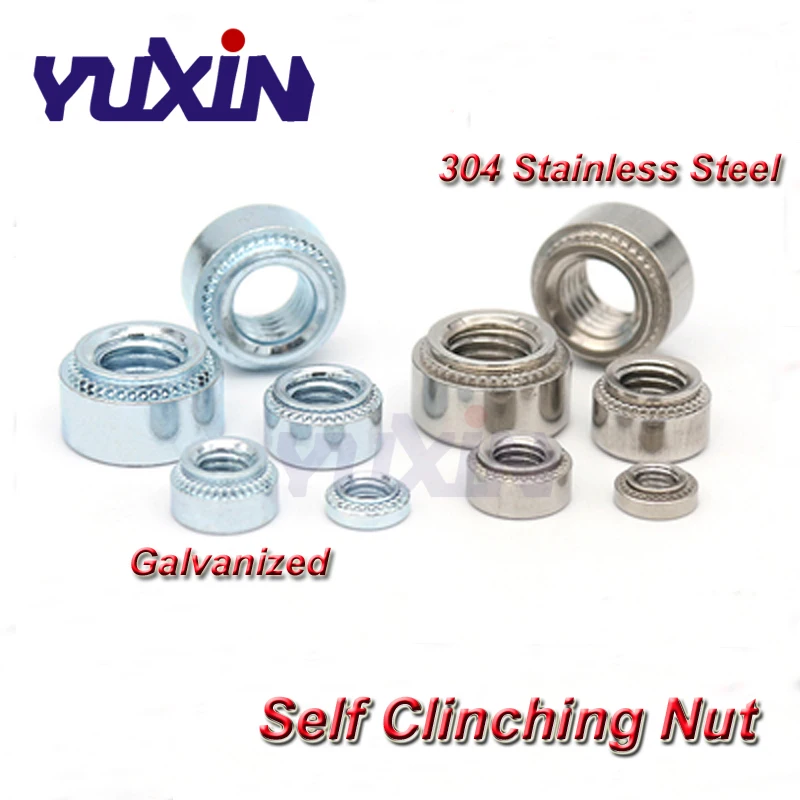 Self Clinching Nut 304 Stainless Steel Galvanized Swage Nut M2 M2.5 M3 M4 M5 M6 M8 Plug Nuts Machine Tool Fasteners