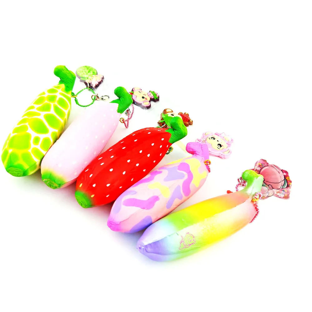 Squishy Mini Banana Simulation Fruit Squeeze Slowly Rebound Release Pressure Bread Antistress Funy Kids Gifts