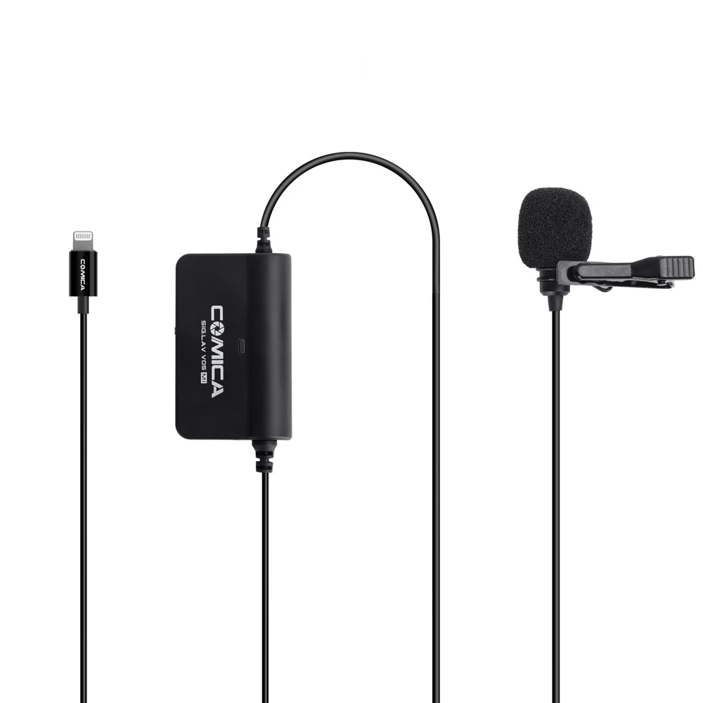 

COMICA CVM-SIG.LAV V05 MI Multi-functional Single Lavalier Microphone for iPhone XS max X 8 7 Plus iPad with Lightning Interface