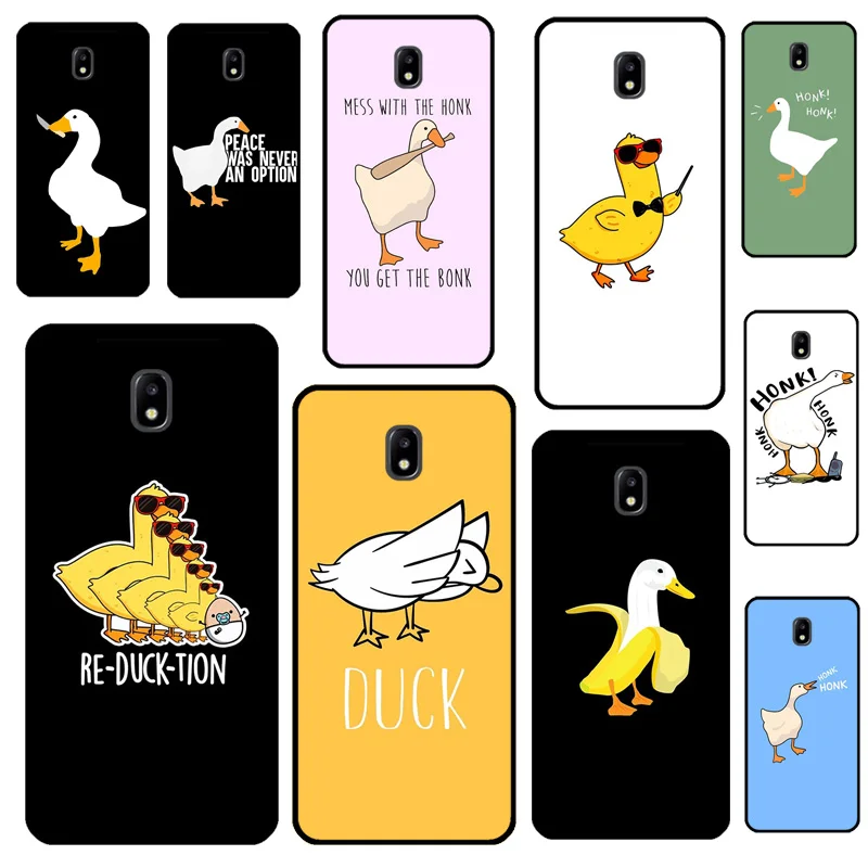 Funny Cartoon Duck Case For Samsung A3 A5 J1 2016 J3 J5 J7 2017 J4 J6 J8 A7 A9 A6 A8 Plus 2018 Phone Cover