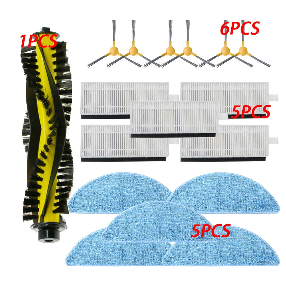 

Боковая щетка + фильтр + Швабра + роликовая щетка для робота-пылесоса Mamibot Exvac660, набор аксессуаров для замены