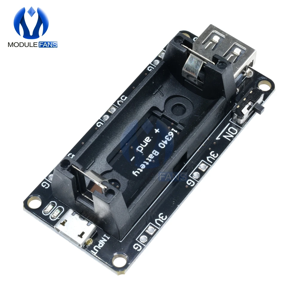 16340 Micro USB Power Bank Batterie Ladegerät Modul Dual Ausgang 3,3 V 5V Akku Halter Lithium-Batterie Lade bord – Detail 3