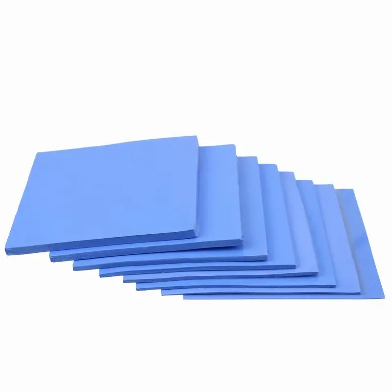 

5PCS lot Blue 100x100x0.5mm 1mm 1.5mm 2mm 2.5mm 3mm 4mm 5mm GPU IC Thermal Conductive Silicone Pad