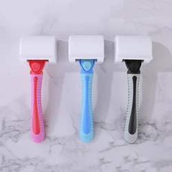 Men's Sticky Razor Holder Plastic Razor Toothbrush Rack Bathroom Punch-free Razor Shelf Storage Stand