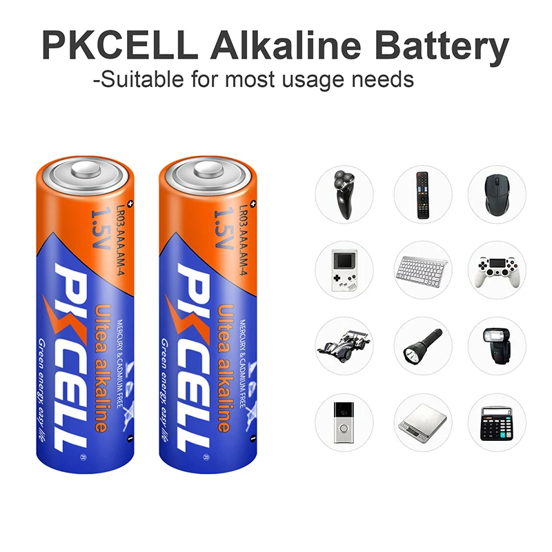 60pcs PKCELL AAA Alkaline battery 3A lr03 1.5V dry Batteries E92 AM4 MN2400 MX2400 pilas aaa battery toothbrush Walkman Clock