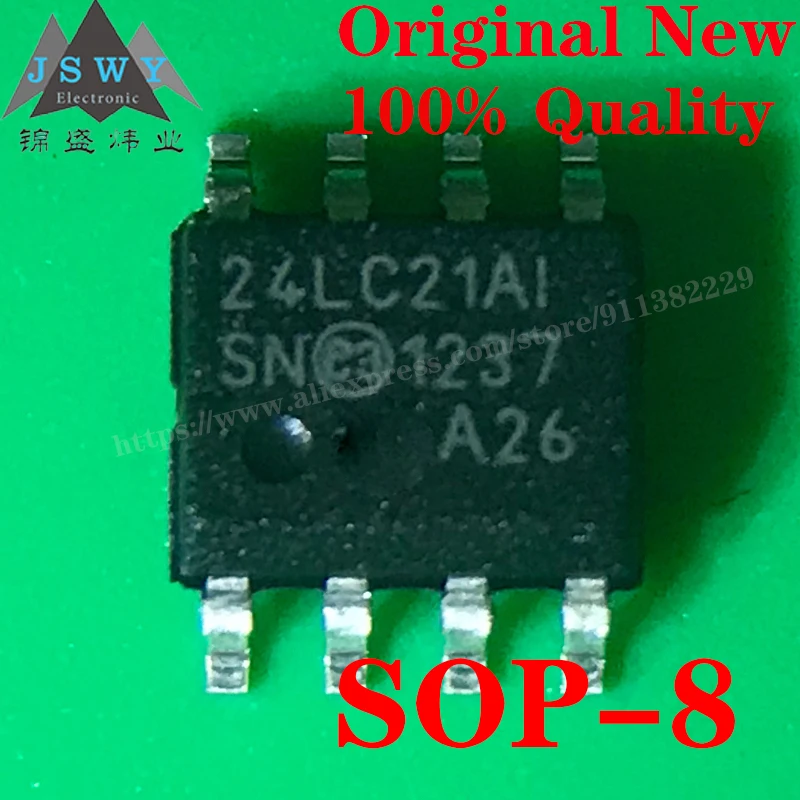 24LC21A-I SN SOP-8 semiconductor electrically erasable programmable read-only memory IC chip for arduino module free shipping