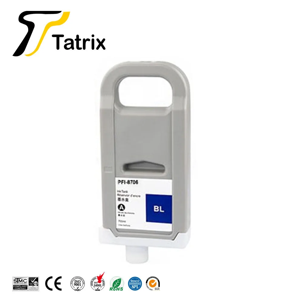 Imagem -02 - Tatrix Pfi8706 Pfi8706 Premium Cor Compatível Cartucho de Tinta para Canon Ipf8300s Ipf8410 Ipf9410 Ipf9410s Impressora