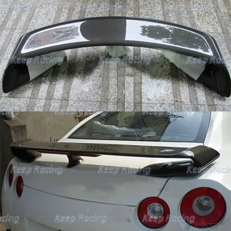 

Auto Part OEM Carbon Fiber Rear Spoiler For Nissan R35 GTR CBA DBA Glossy Finish Trunk Wing Fibre Boot Lid Splitter Lip Bodykit