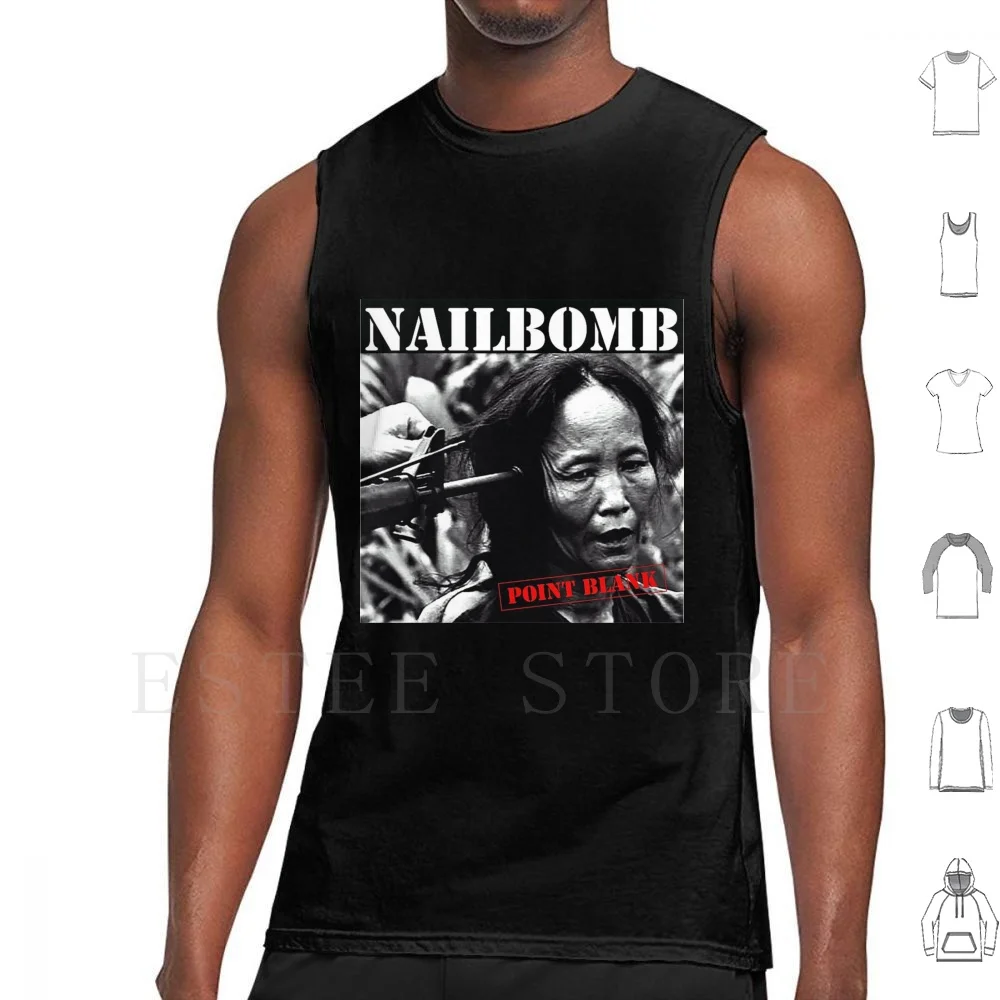 Nailbomb-Point Blank Tank Tops Vest Sleeveless Nailbomb Thrash Metal Sepultura Anthrax Vietnam War Death Metal