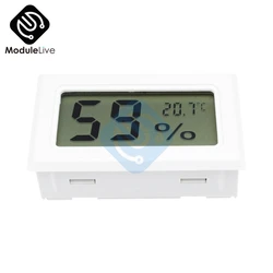 10PCS White Mini LCD Digital Thermometer Hygrometer Temperature Convenient Temperature Sensor Humidity Meter Gauge Instruments