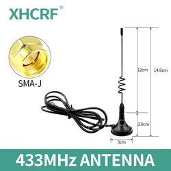 LoRa-antena de 433 MHz para módulo inalámbrico, antenas de látigo magnético fuerte para exteriores, 433 MHz para placa base SMA macho