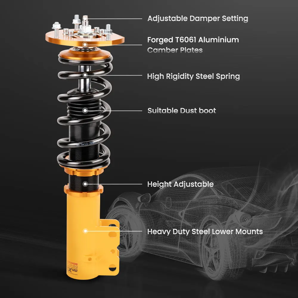 Coilover Suspension Shock Kit For Chevrolet Cobalt 2005 2006 2007 2008 2009 2010 Damper Adjustable Coilovers Lowering Spring