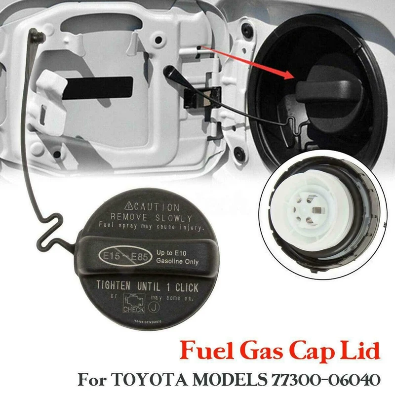 Car Fuel Tank Filler Gas Cap Cover Lid Tether for Toyota Corolla Tacoma Camry Lexus GS IS LS 77300-06040 77300-52040