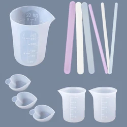 Silicone stir bar Mix Cup Mold Epoxy Resin Tools Reusable Mixing Measuring Cups DIY Jewelry Making Stick Handmade Accessories