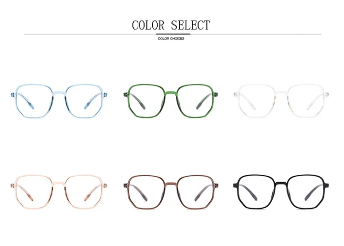 Großer Rahmen Anti-Blau-Licht kurzsichtige Brille Frauen blau grün Rahmen minus Linse Dioptrien Brille Männer 0 -0.5 -1.0 -1.5 bis -6.0 – Detail 6