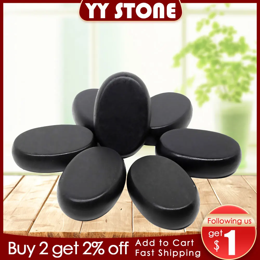 4x6cm Spa hot Stone Beauty Stones Massage Lava Natural Stone Hot Relieve Stress RELAX jade massage set toe massage