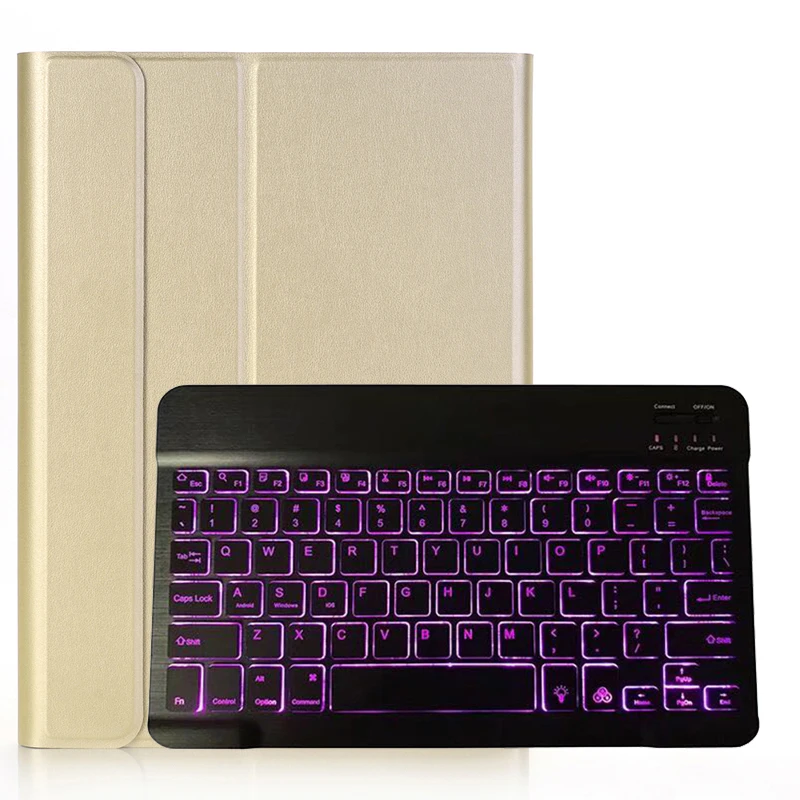 

7 Colors Backlit Keyboard Case for iPad 10.2 2019 Magnetic PU Leather Smart Cover with Auto Sleep Wake UP for iPad 10.2 2020