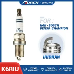 Iridium Spark Plug TORCH K6RIU for Candle FR6EI for MITSUBISHI LANCER RALLIART SPORTBACK 2010-2010 2.0L/1998cc