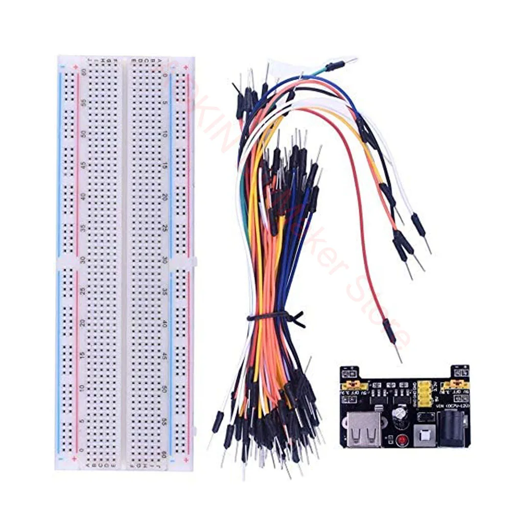 Breadboard Power Module 830 points Solderless Prototype Bread board kit Jumper wires Cables For Arduino diy kit Raspberry Pi