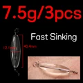 3 piezas transparentes de 7.5g
