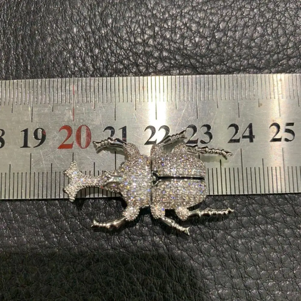 insect beetle brooch unisex fashion jewelry for men & women copper with cubic zircon decoration
