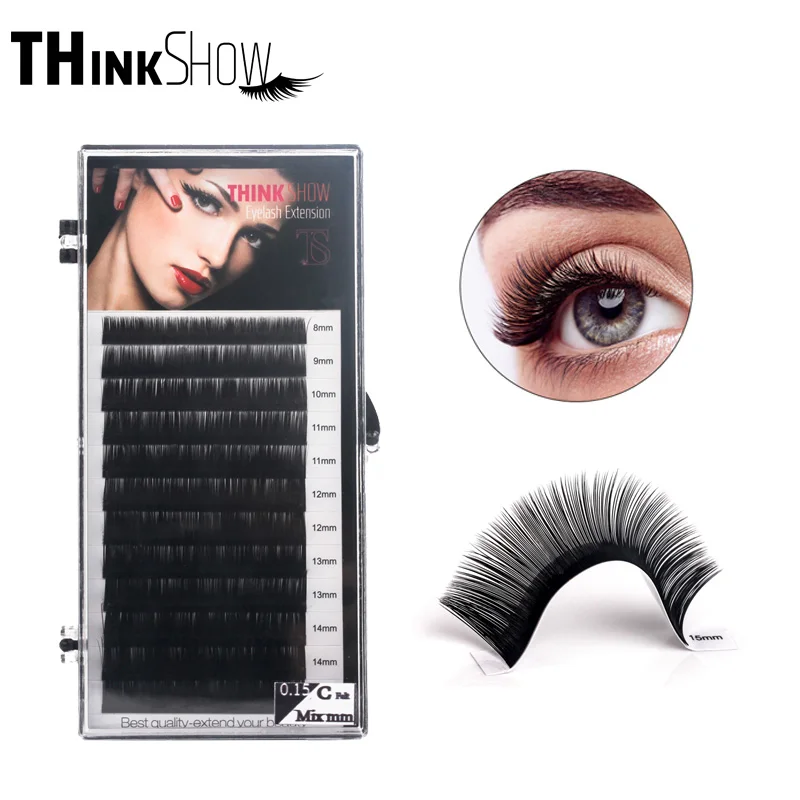 Profesjonalne rzęsy do przedłużania, 12 rzędów/pudełko, kręcenie B C D CC, długość 8-15mm, narzędzia do makijażu, rzęsy pojedyncze, rzęsy objętościowe, koreańskie rzęsy z norek.