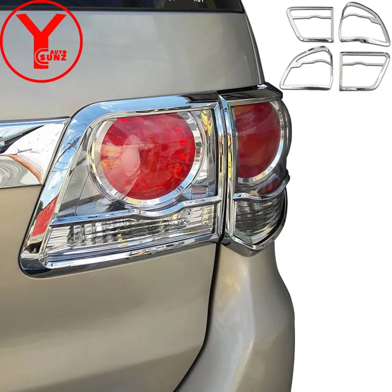 

2012-2014 tail light cover For Toyota FORTUNER SW4 2012 2013 2014 2015 chrome car parts accessories exterior lamp cover YCSUNZ