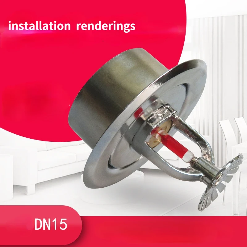 Coperchio per irrigatore antincendio da incasso retrofit DN15 piastra da incasso elettrolitica per coperchio decorativo regolabile per irrigatore antincendio