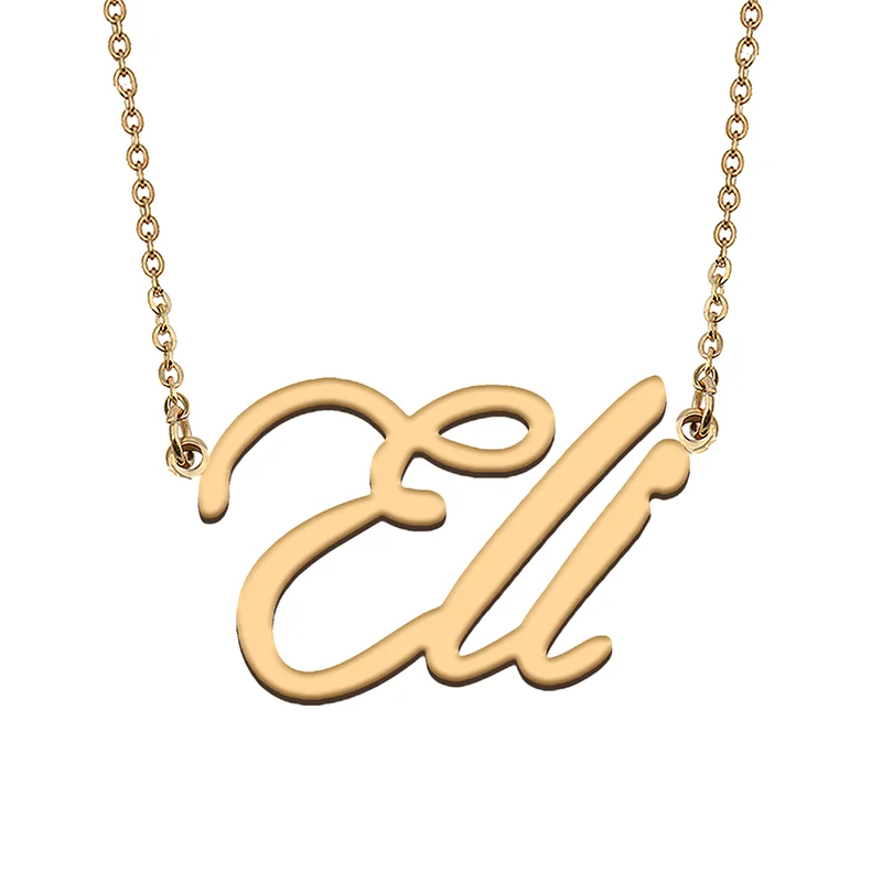 

Eli Custom Name Necklace Customized Pendant Choker Personalized Jewelry Gift for Women Girls Friend Christmas Present