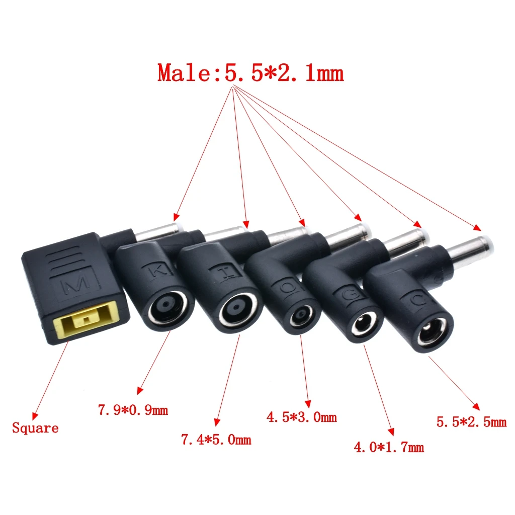 DC Power plug connector  5.5x2.5 7.9x0.5 7.4x5.0 4.5x3.0 4.0x1.7 mm DC female Adapter Connector to 5.5*2.1mm male